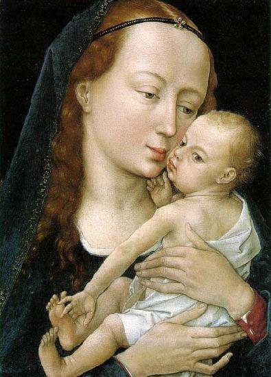 WEYDEN, Rogier van der Virgin and Child after 1454 oil painting image